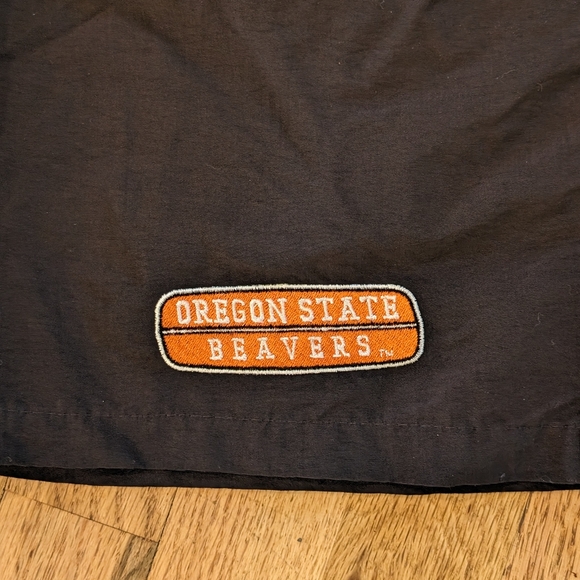 Vintage Oregon State Athletic Shorts Medium Black White OSU Beavers League - Picture 8 of 10